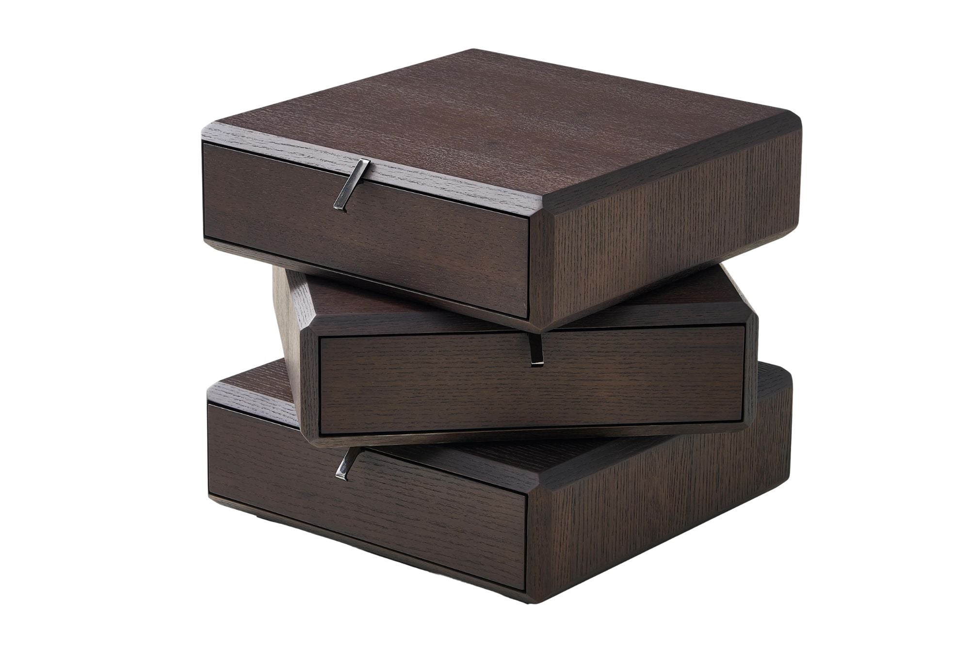 Oscar Bedside Table - Dark Walnut