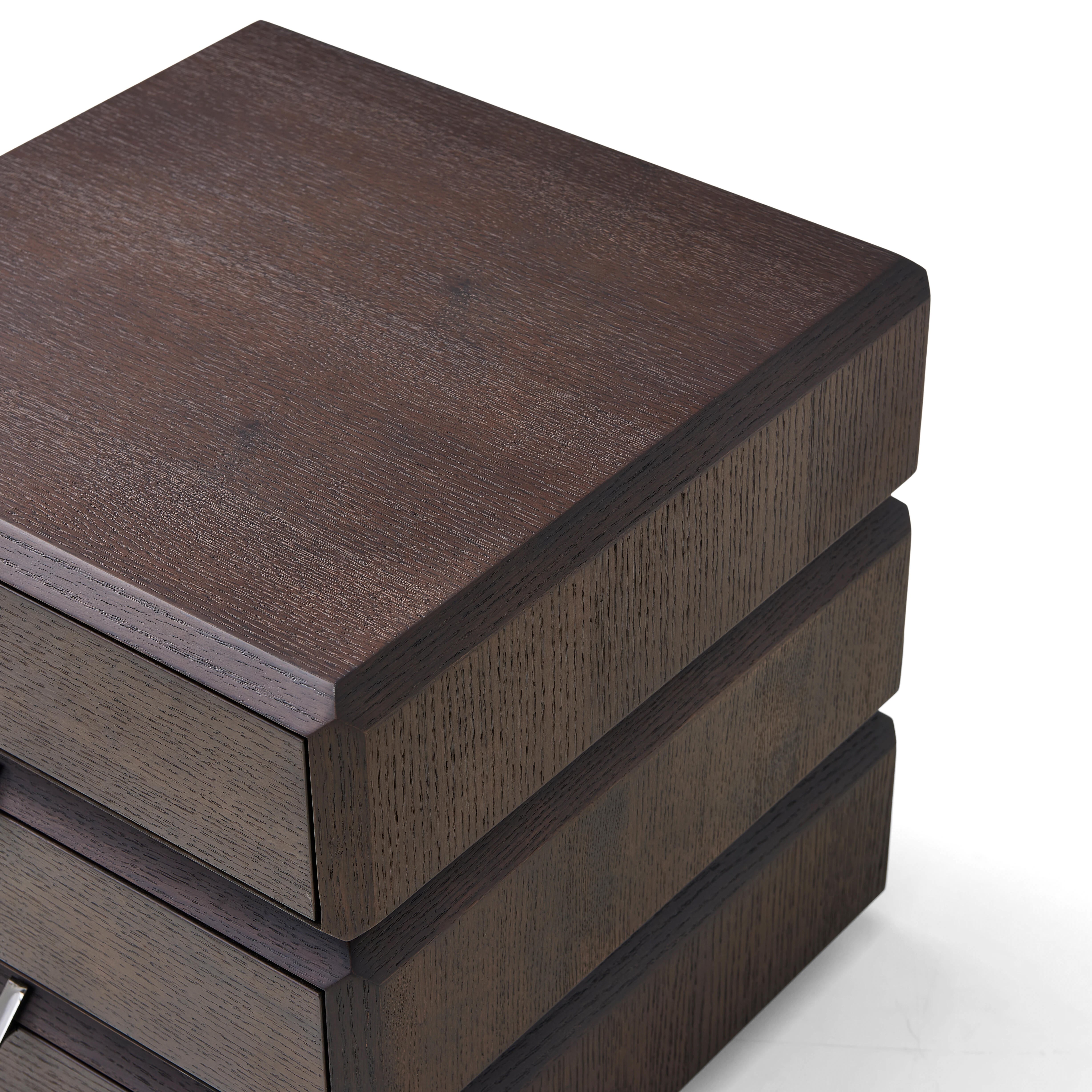 Oscar Bedside Table - Dark Walnut