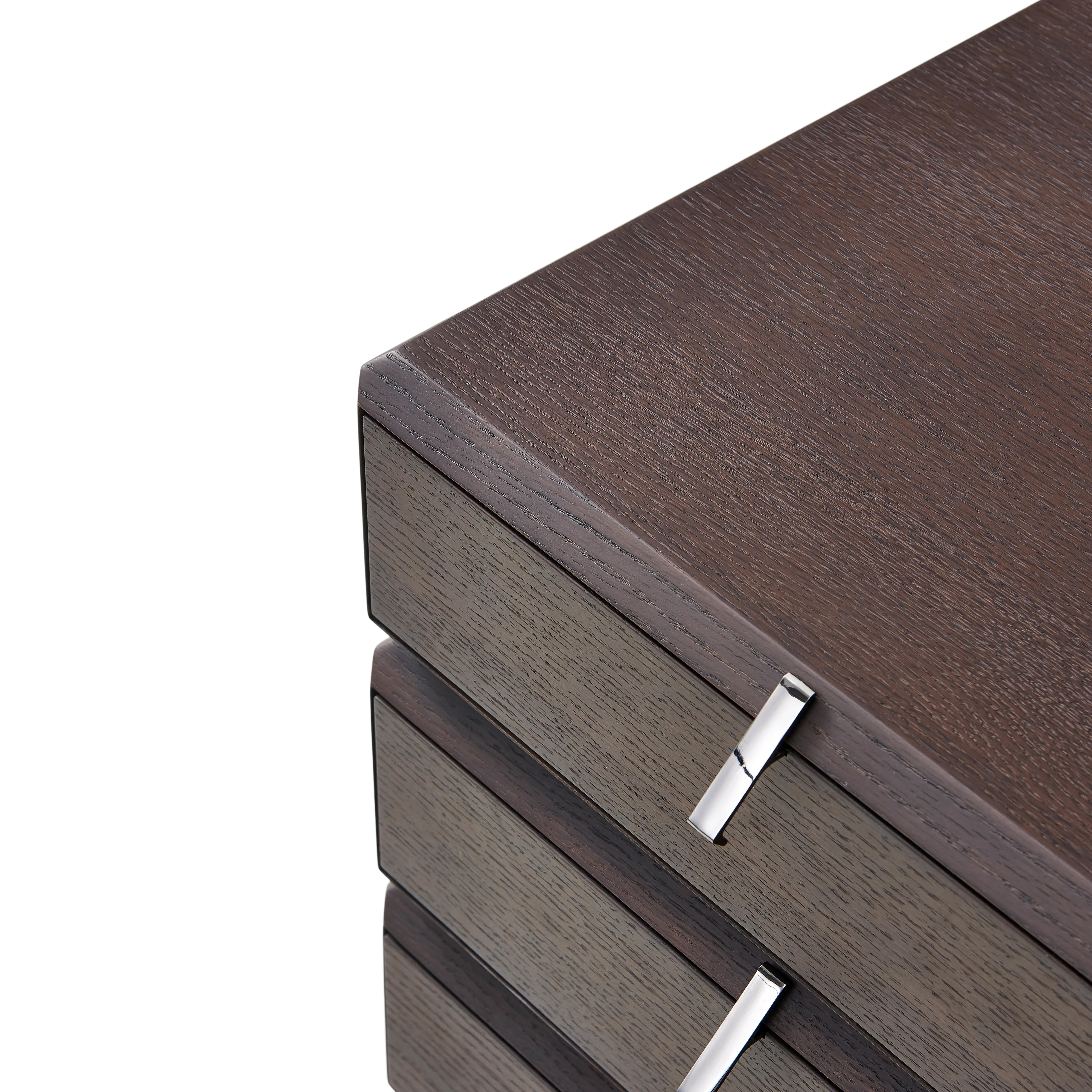 Oscar Bedside Table - Dark Walnut