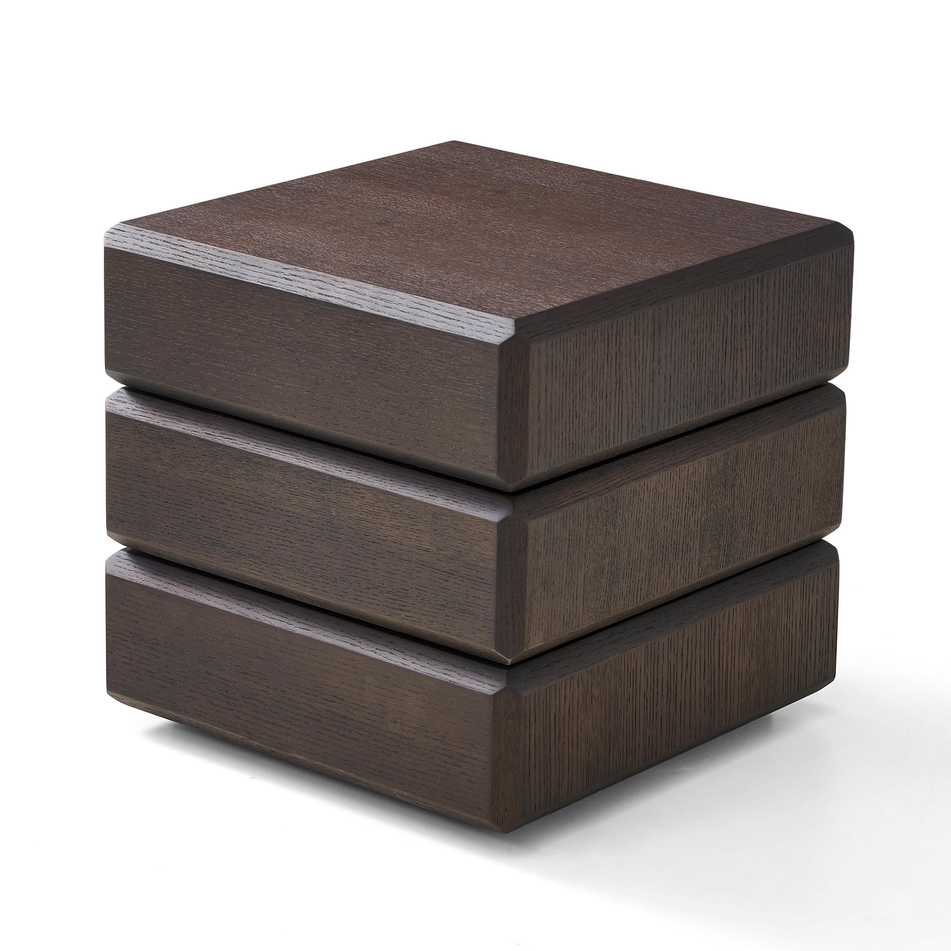 Oscar Bedside Table - Dark Walnut