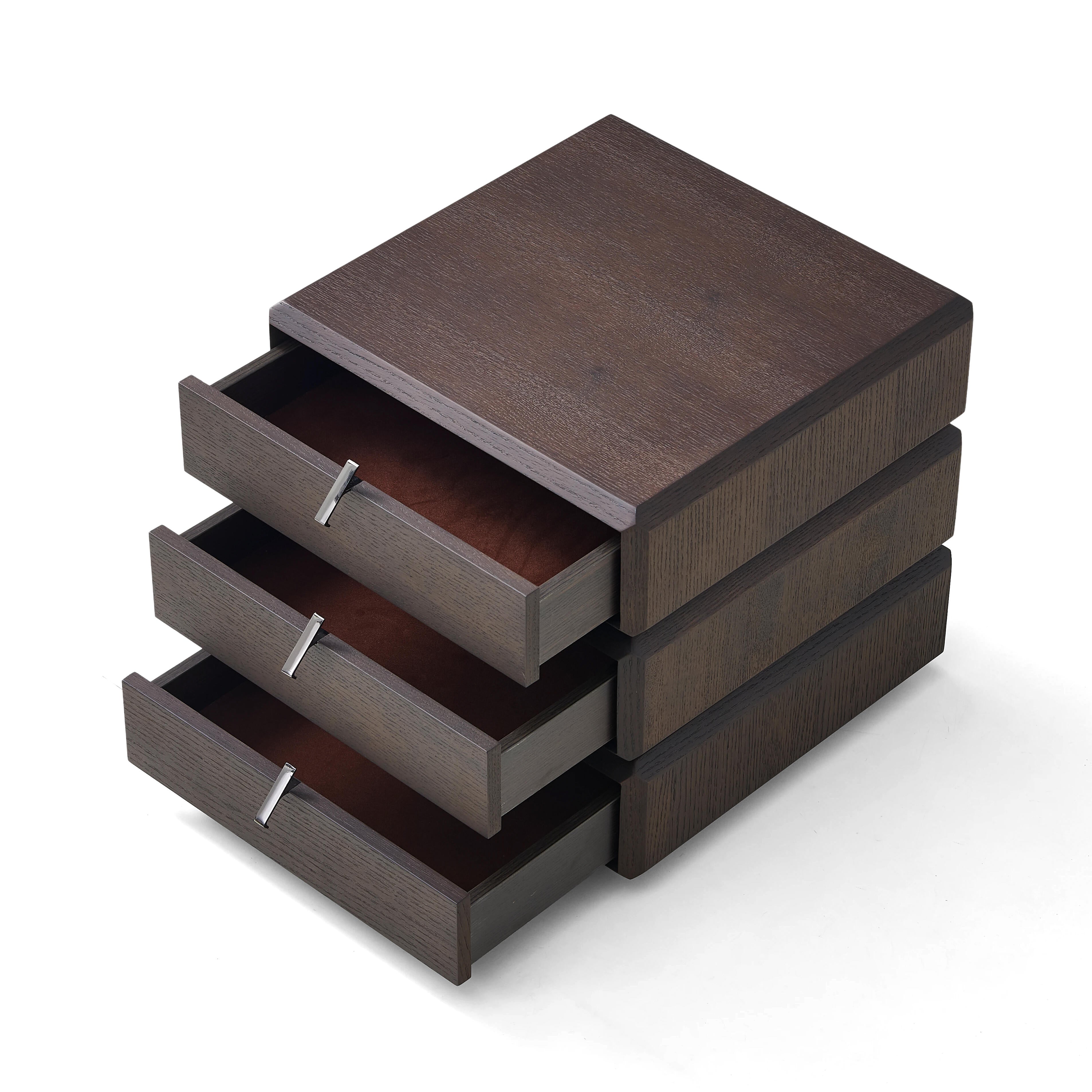 Oscar Bedside Table - Dark Walnut