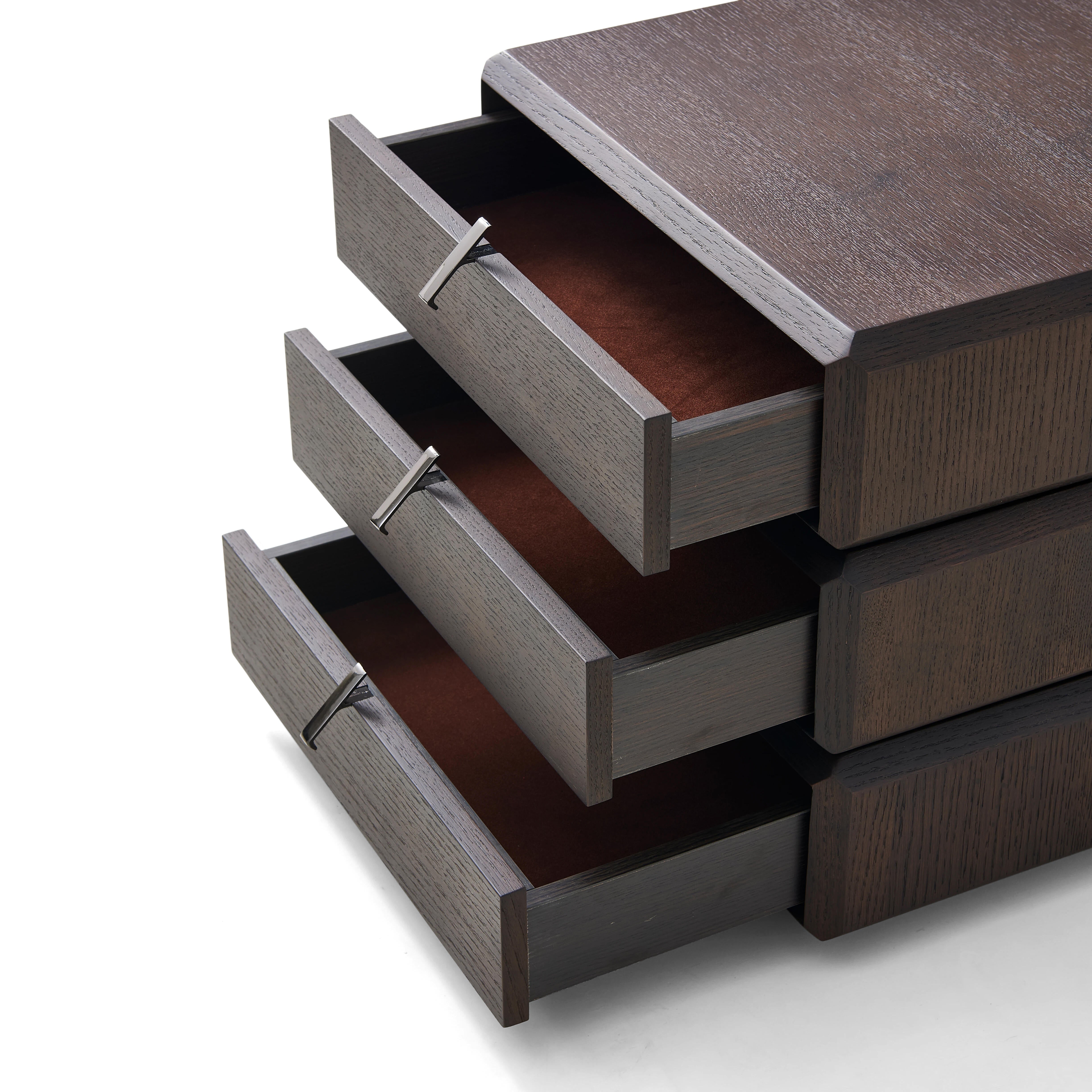 Oscar Bedside Table - Dark Walnut