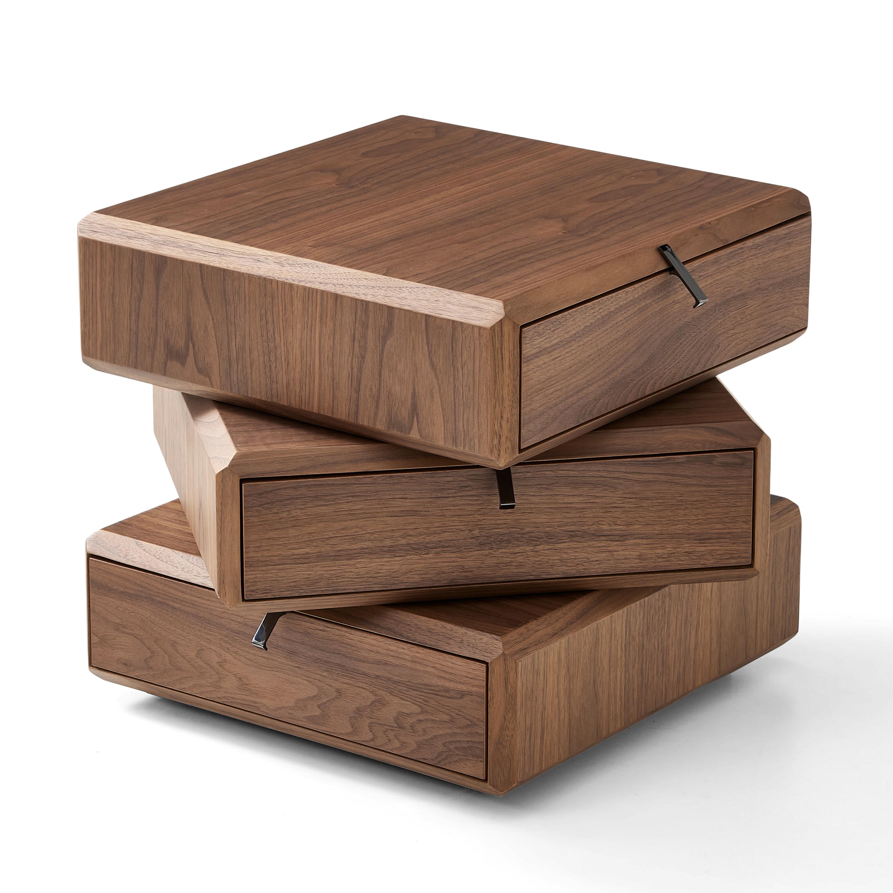 Oscar Bedside Table - Light Walnut