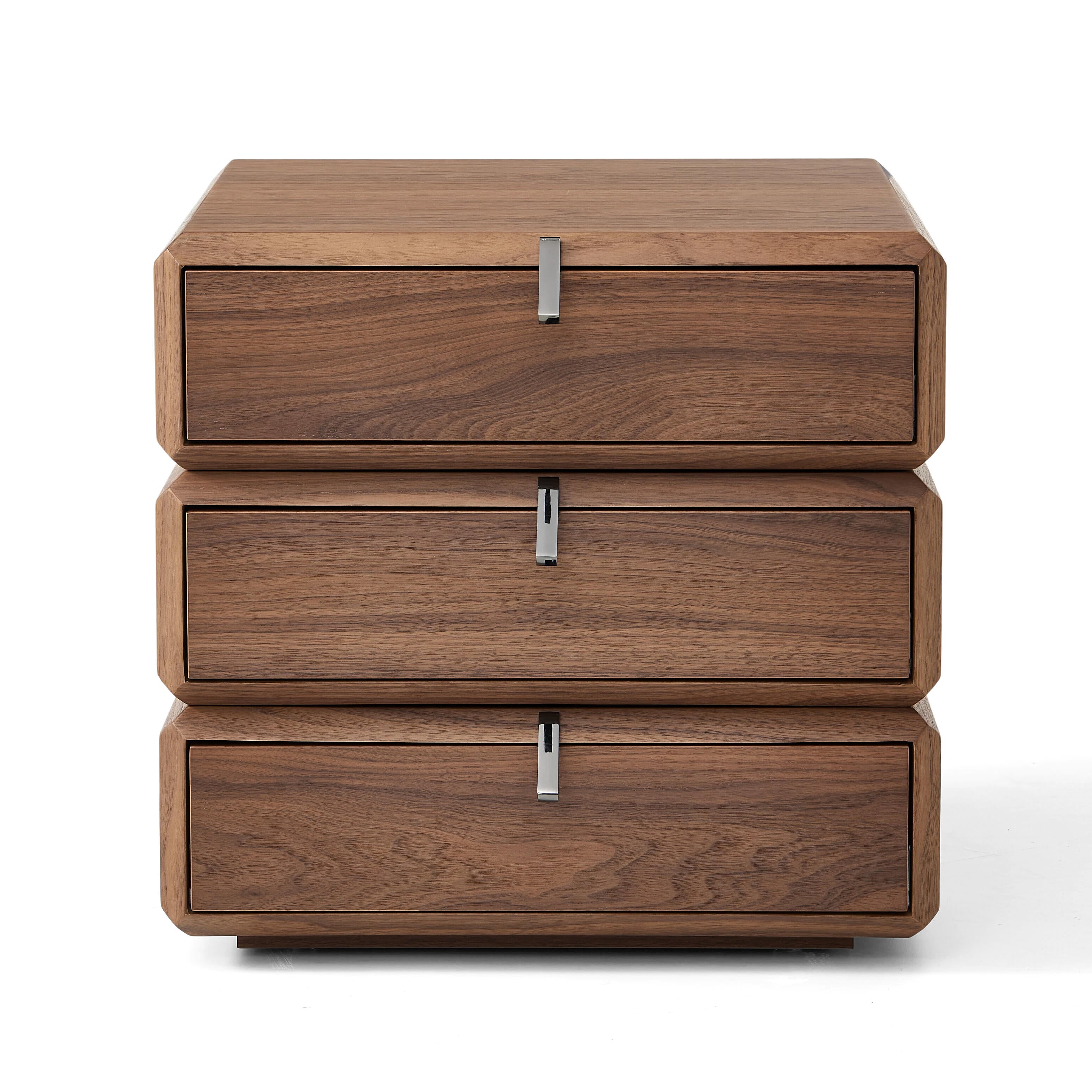 Oscar Bedside Table - Light Walnut