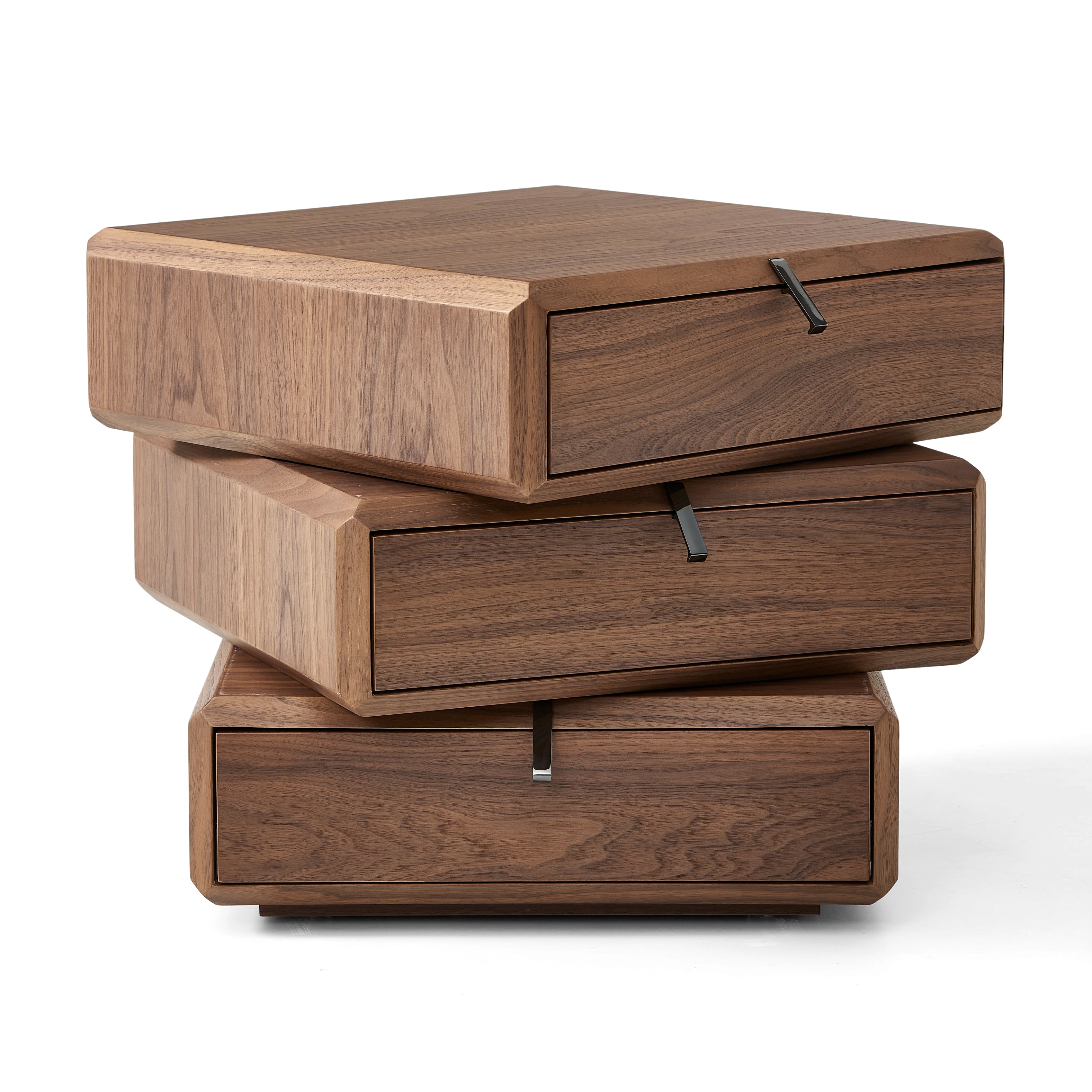 Oscar Bedside Table - Light Walnut