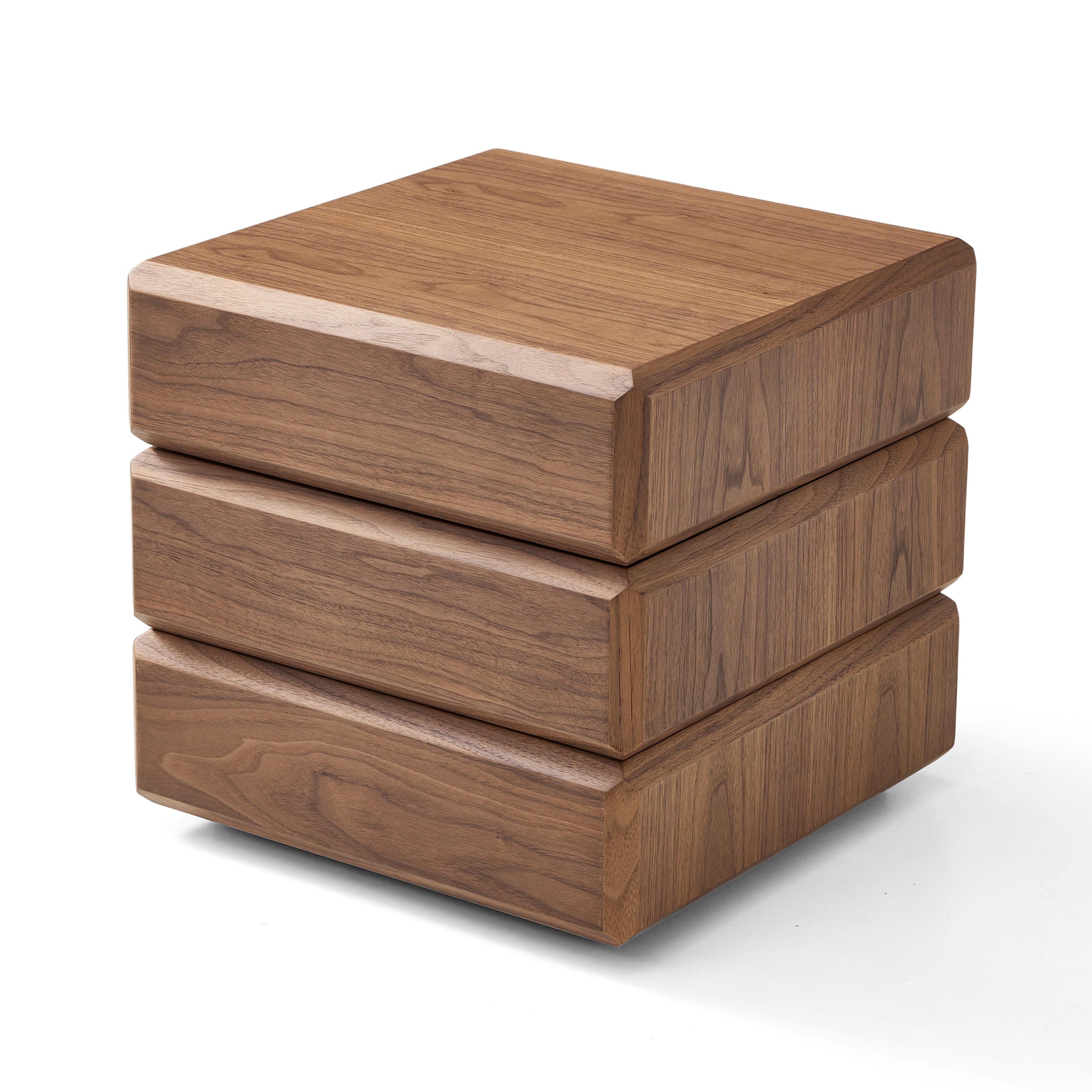 Oscar Bedside Table - Light Walnut