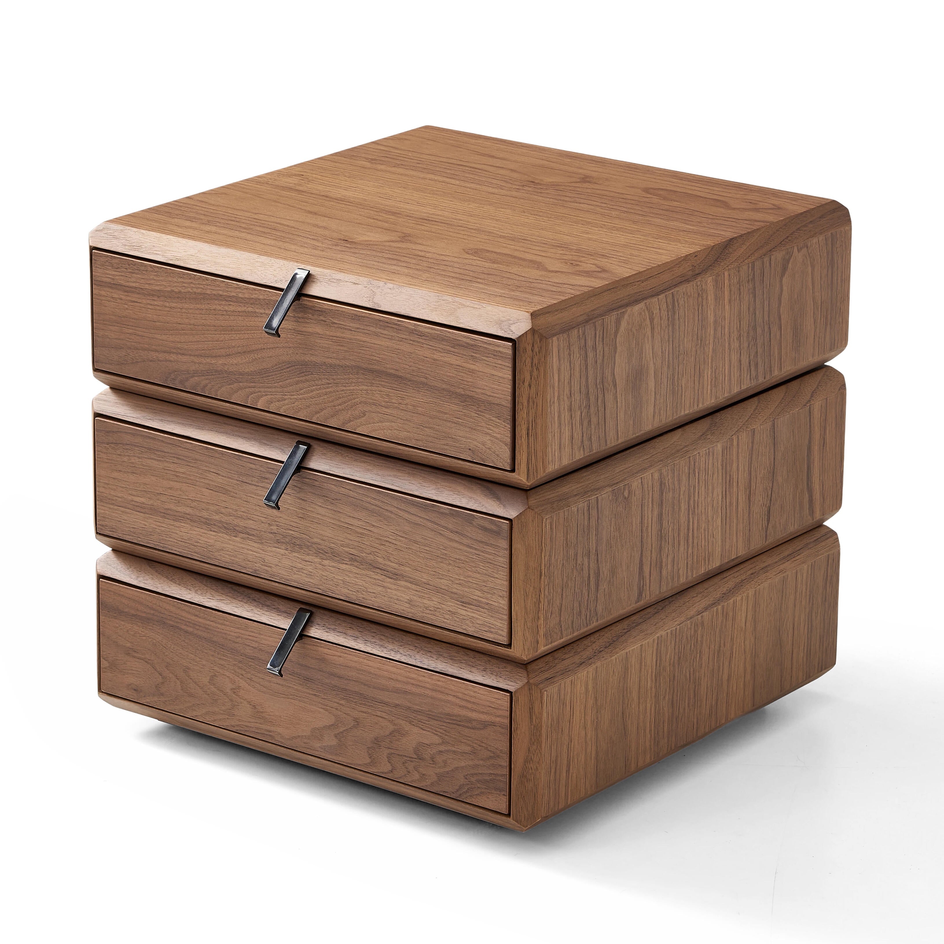 Oscar Bedside Table - Light Walnut