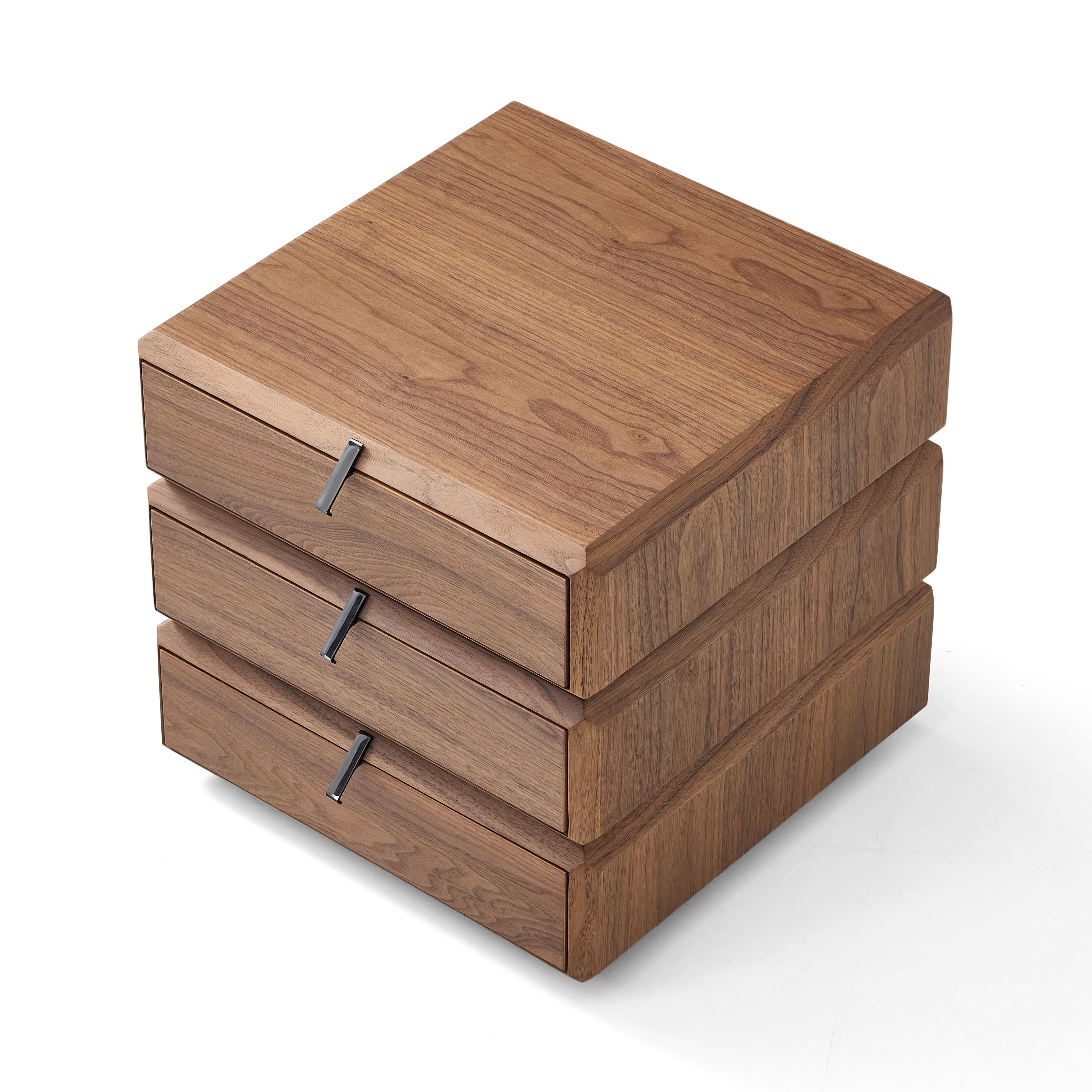 Oscar Bedside Table - Light Walnut