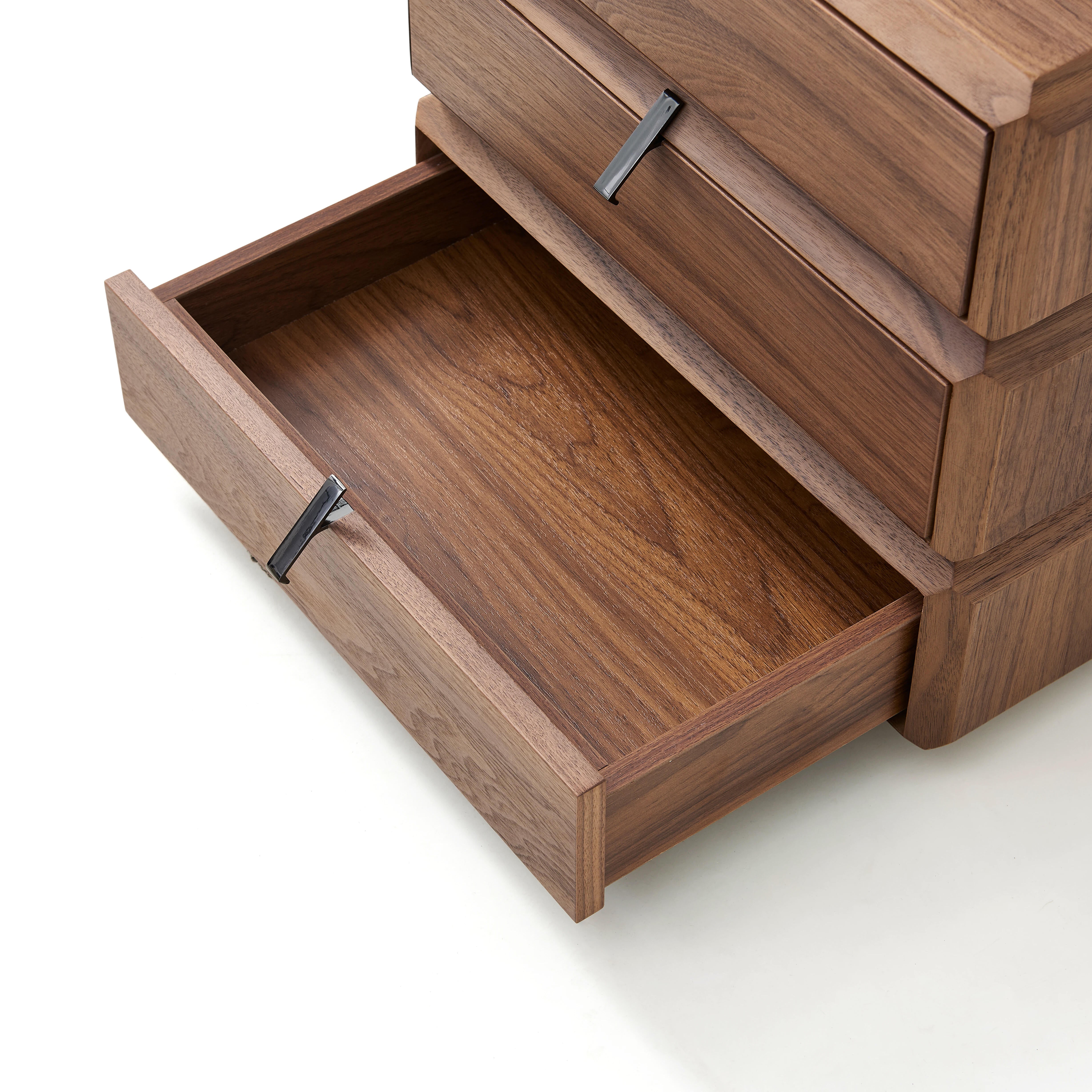 Oscar Bedside Table - Light Walnut
