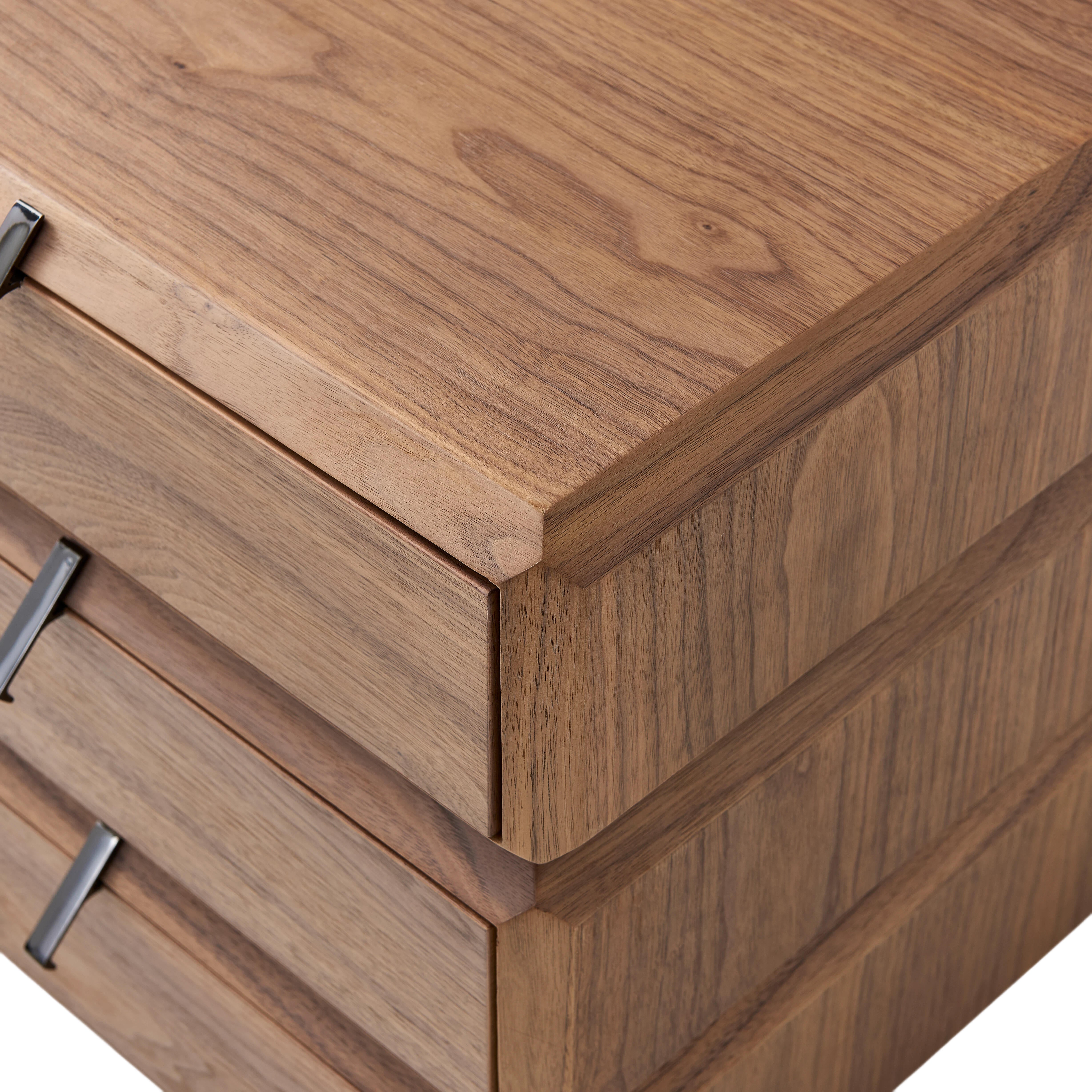 Oscar Bedside Table - Light Walnut