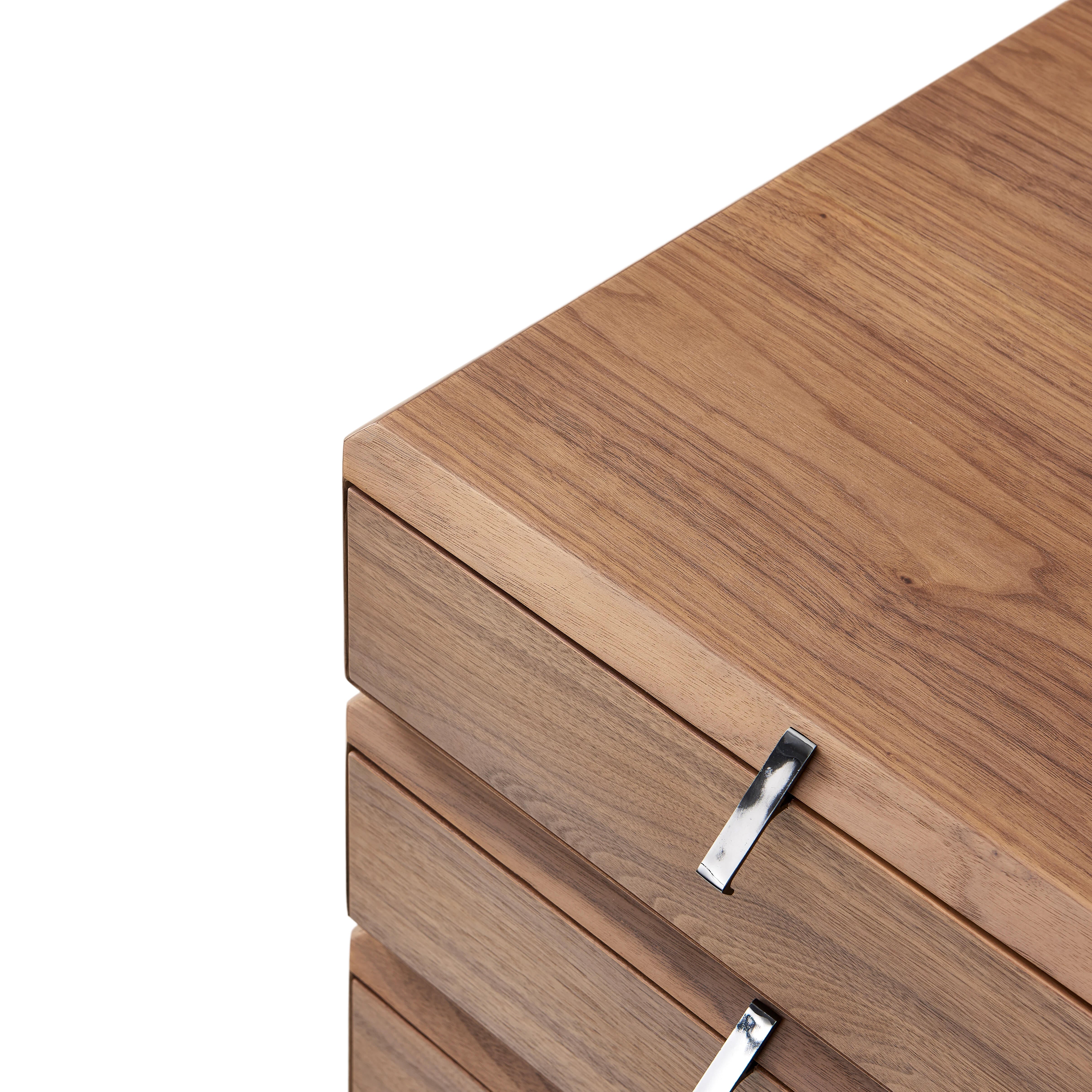 Oscar Bedside Table - Light Walnut