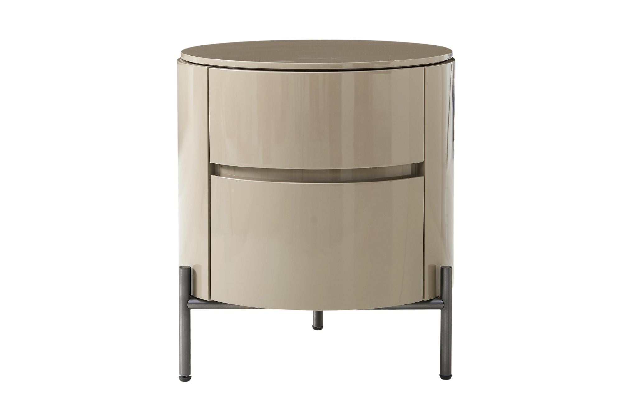 Rondo Bedside Table - Warm Taupe