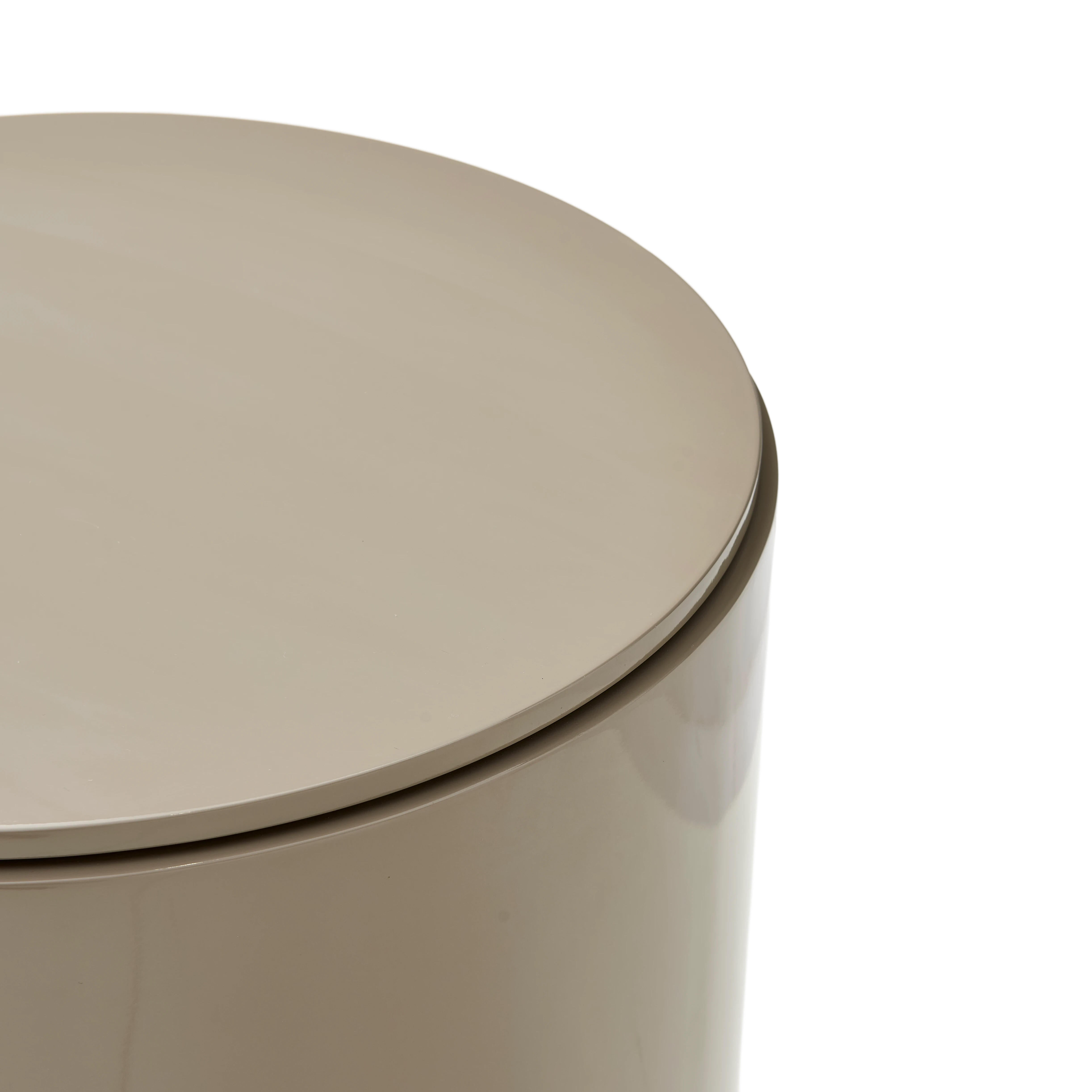 Rondo Bedside Table - Warm Taupe