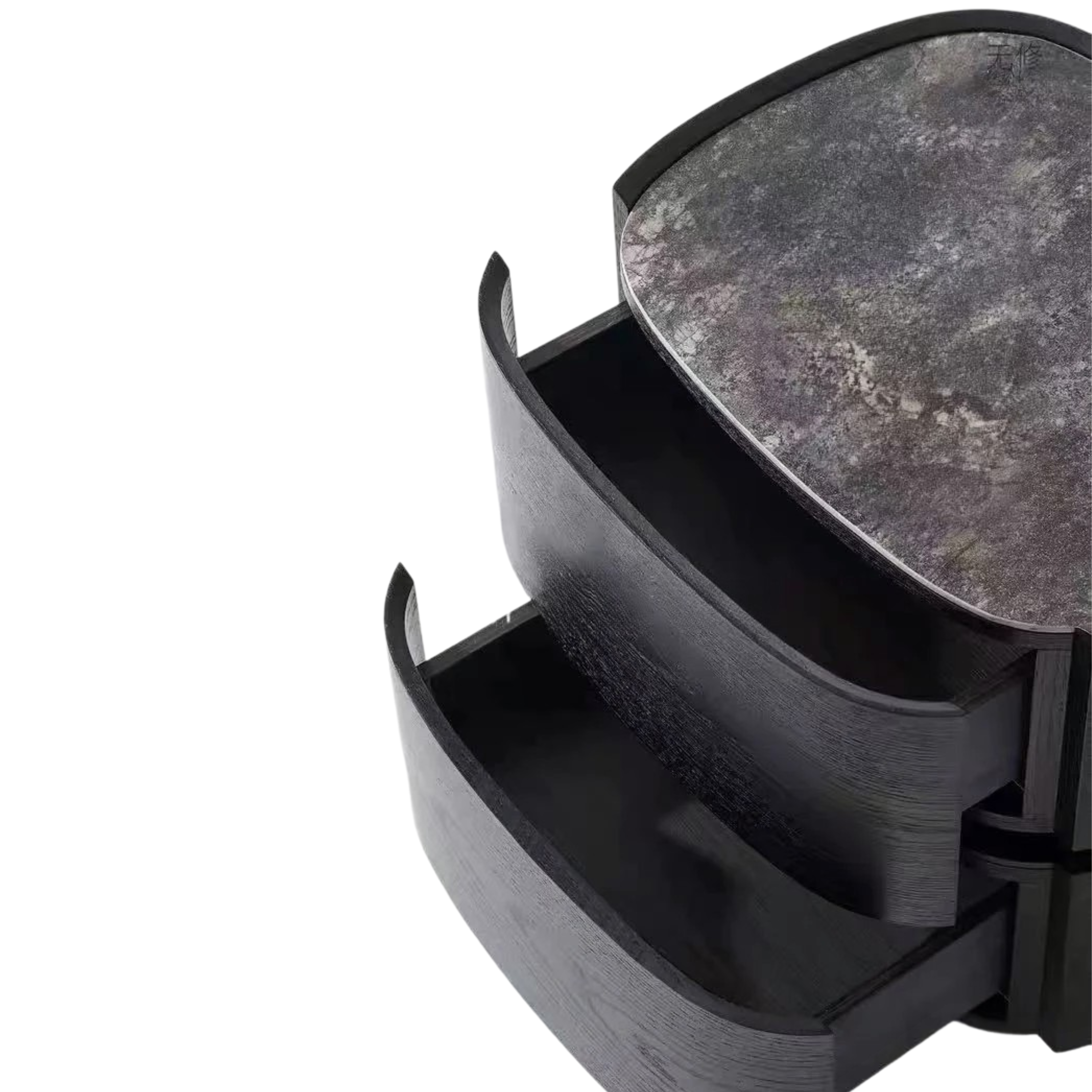 Sable Bedside Table - Black