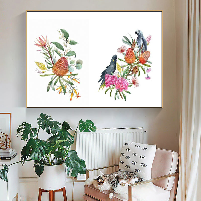 Flowers and Birds Print
