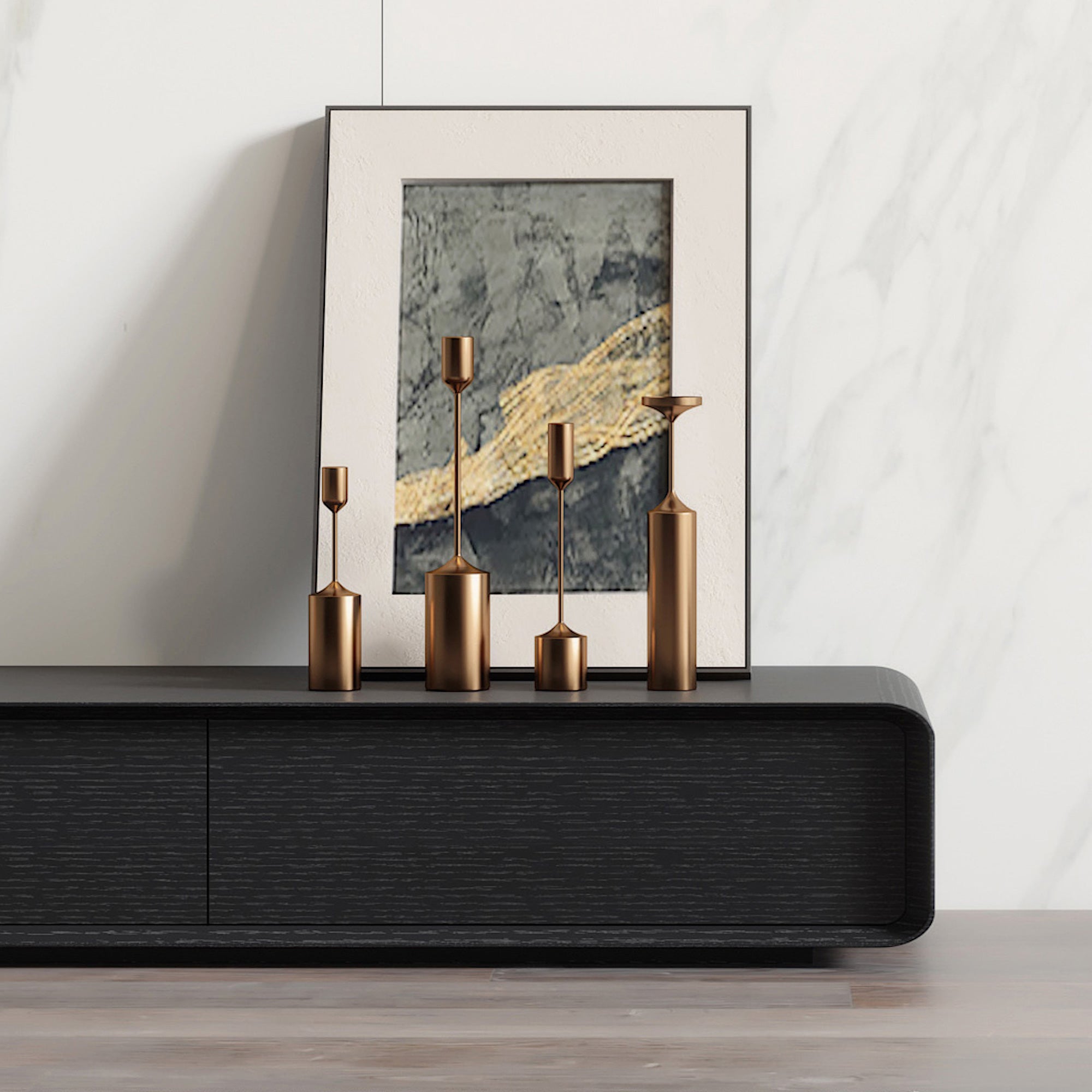 Black  Entertainment Unit with print