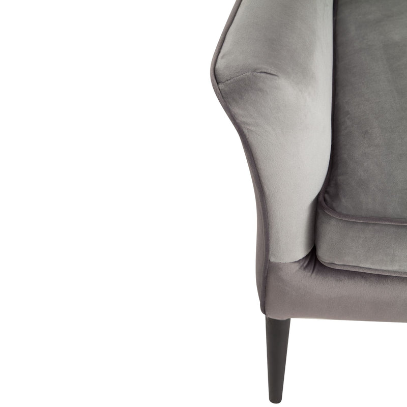 Grey armchair black legs