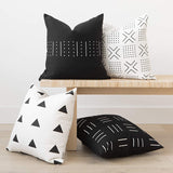Black and White Printed Cushion Cover