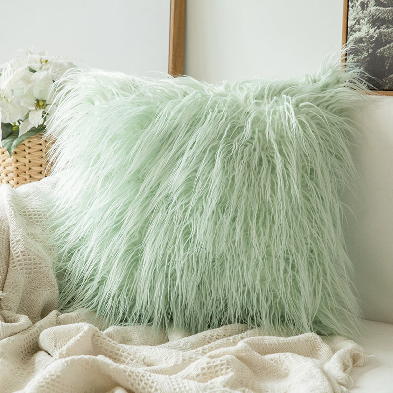 Green faux fur shop
