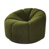 Green velvet one seater sofa