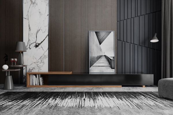 Black lounge with print
