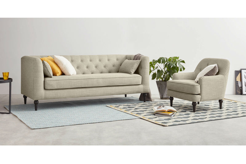 Light grey sofa and chair