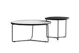 black and white veneer coffee table