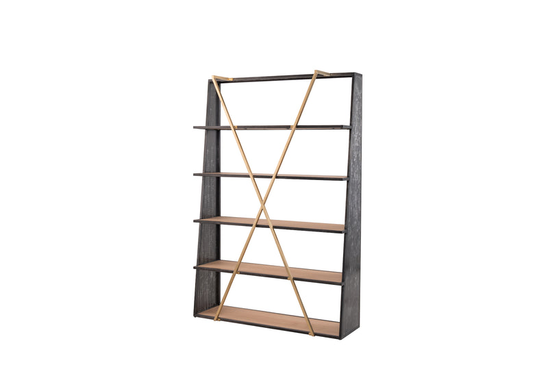minimalist wood veneer shelves