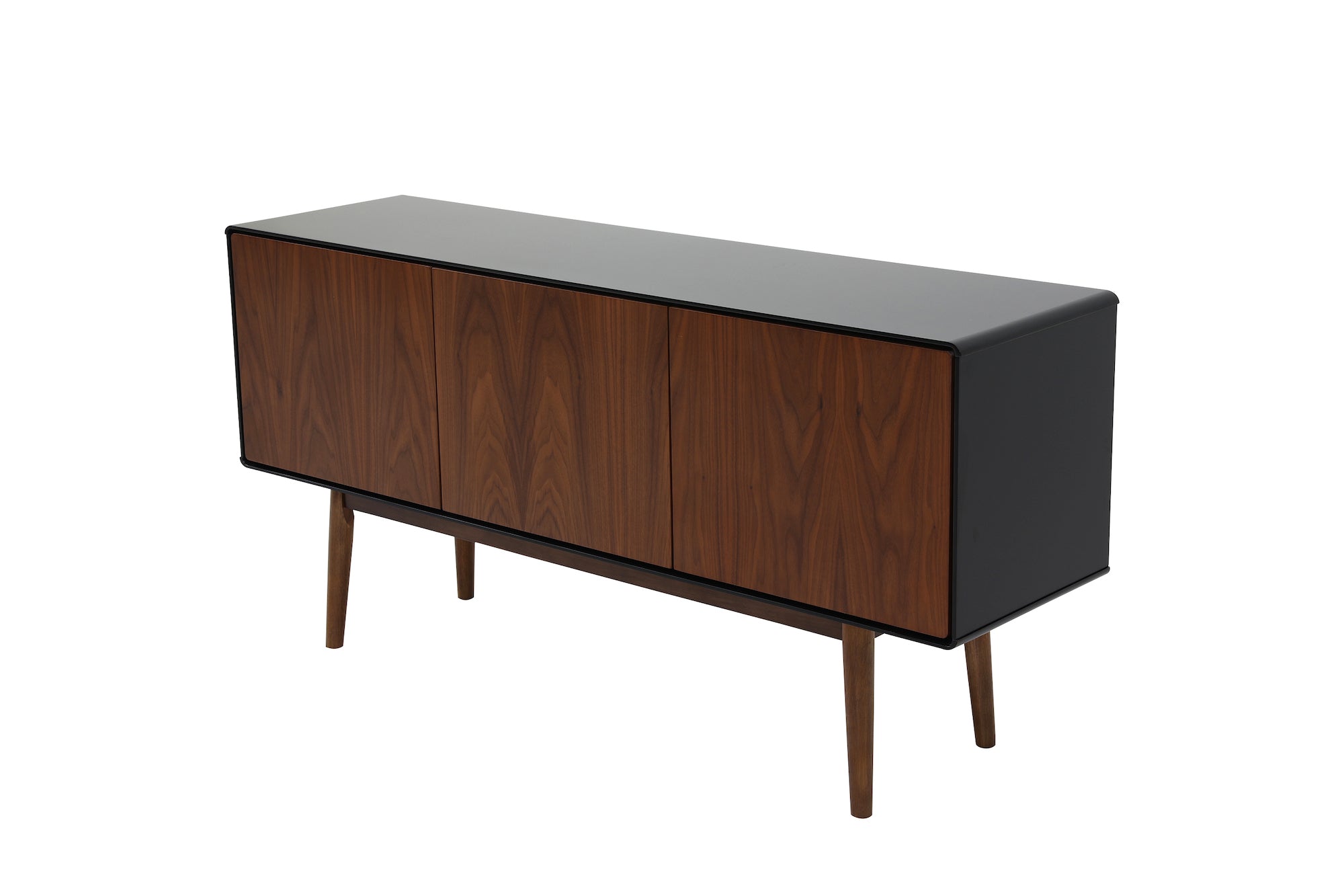 Walnut and black cabinet