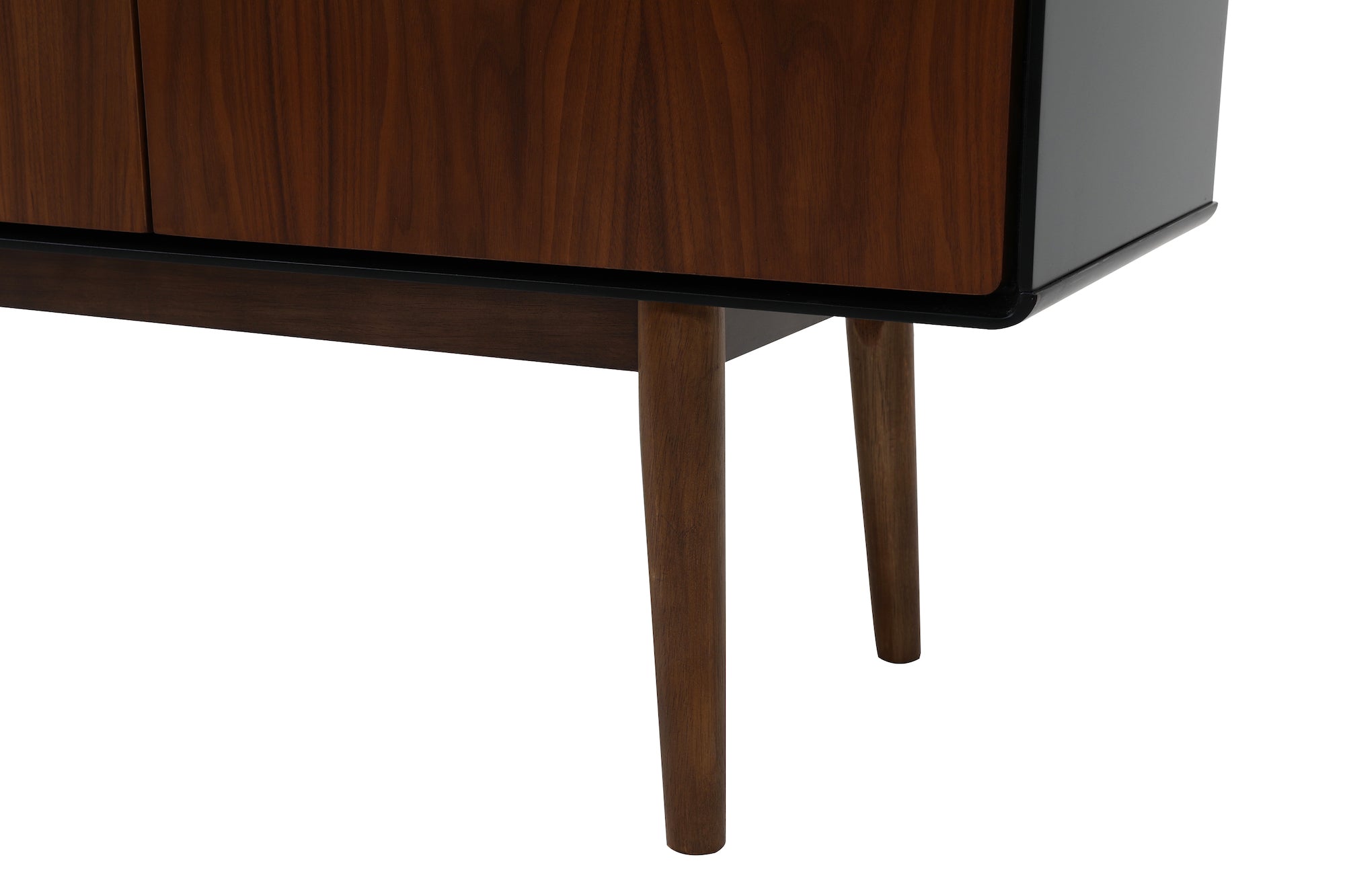 Walnut and black cabinet