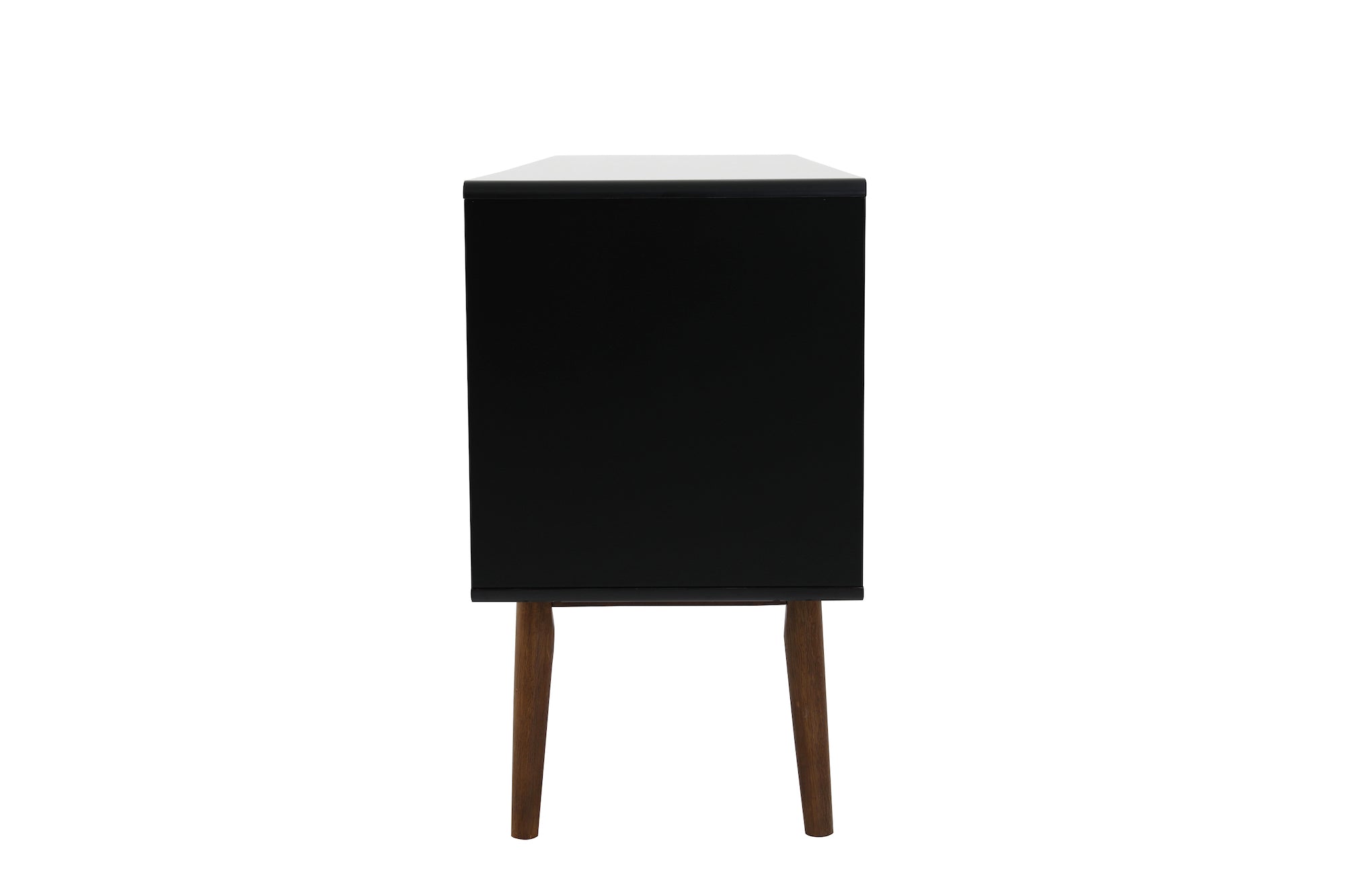 Walnut and black cabinet