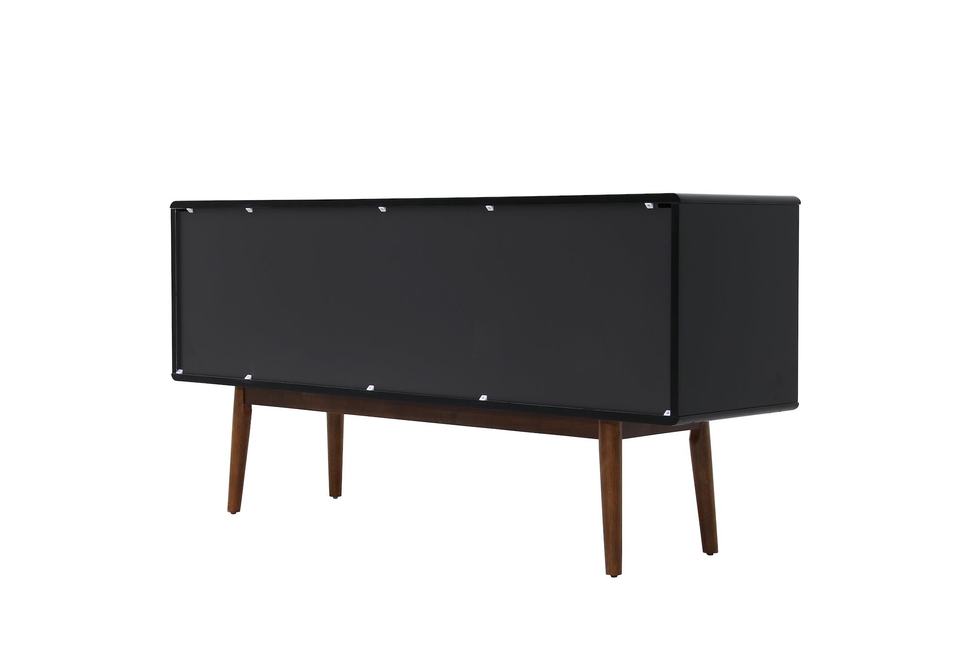 Walnut and black cabinet