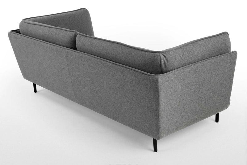 Back Grey 3 Seater Sofa