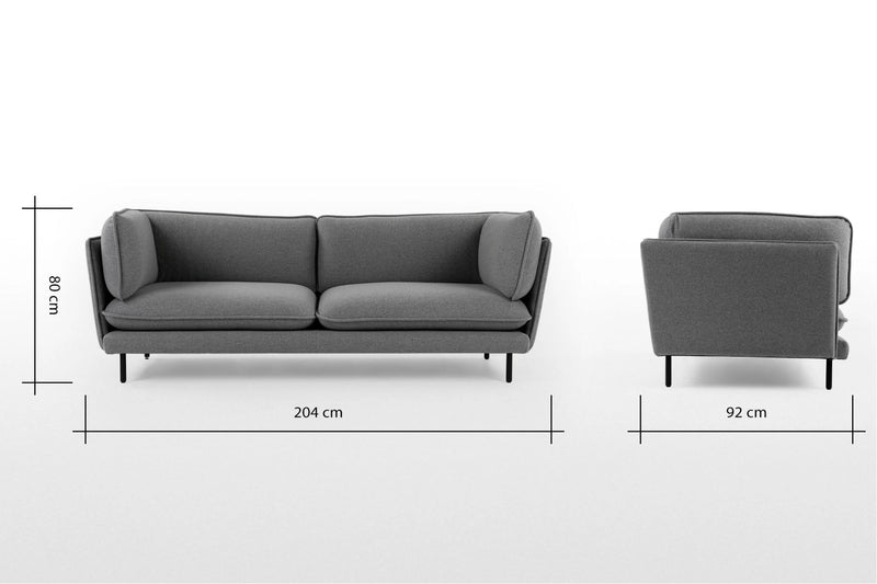 Grey 3 Seater Sofa