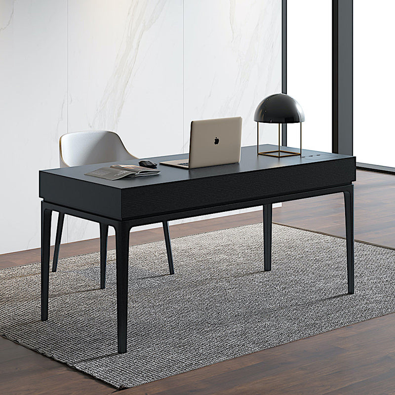 Ollie Home Office Desk with Drawers | Black Desks - Home Office Furniture