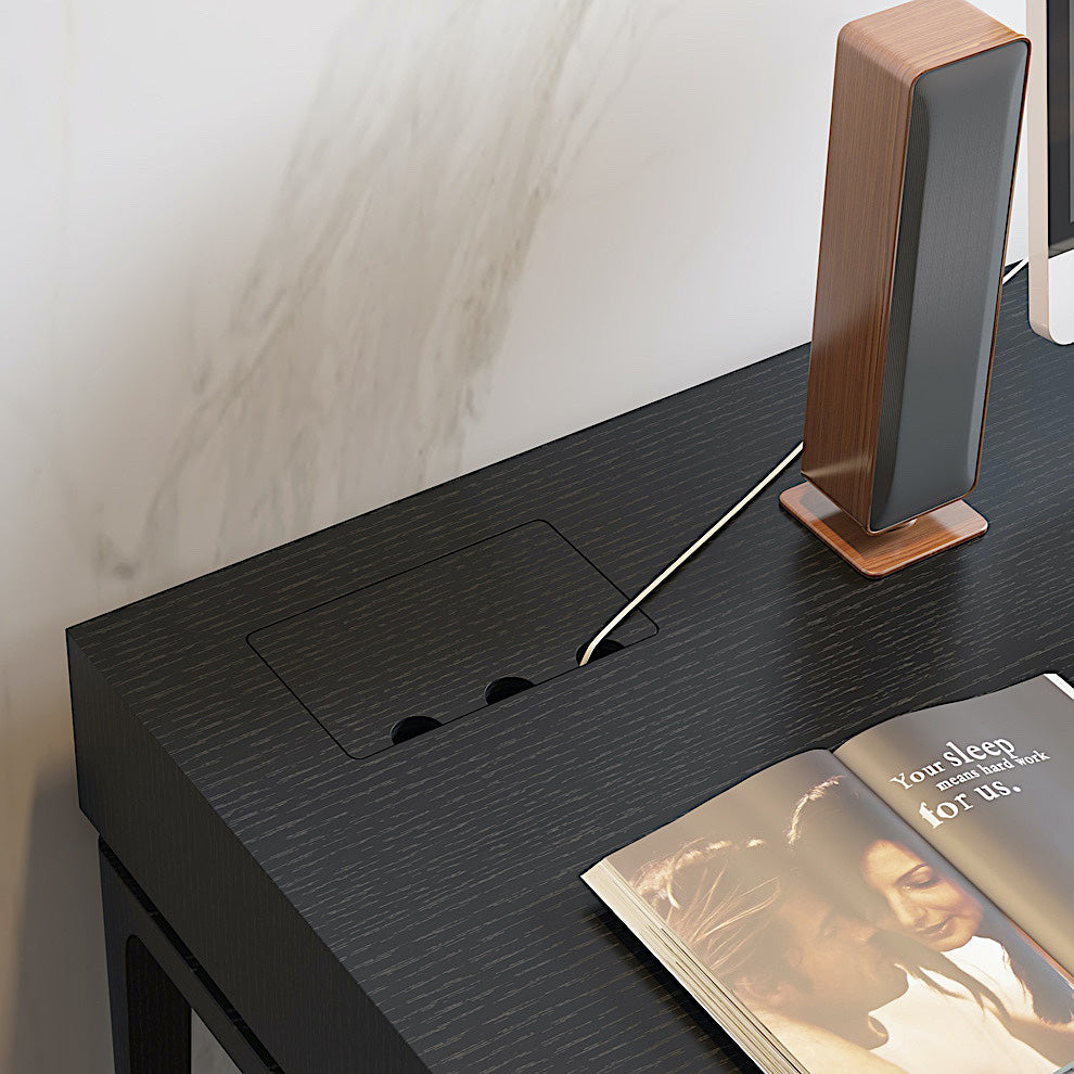 Ollie Home Office Desk with Drawers Black Desks Home Office Furniture