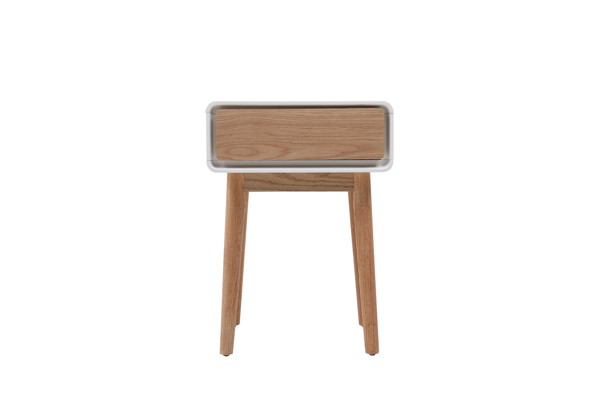 matt white bedside table
