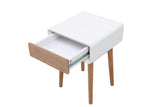 matt white bedside table