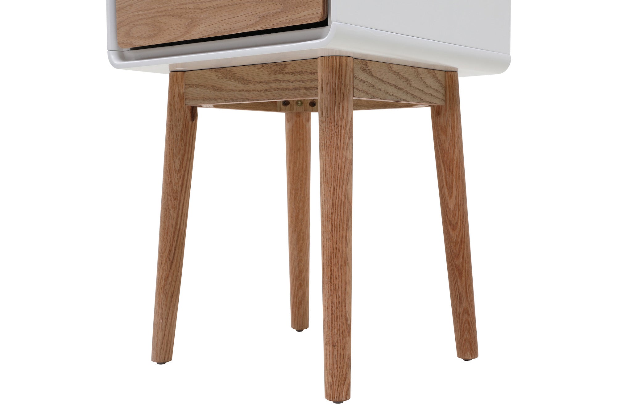 matt white bedside table