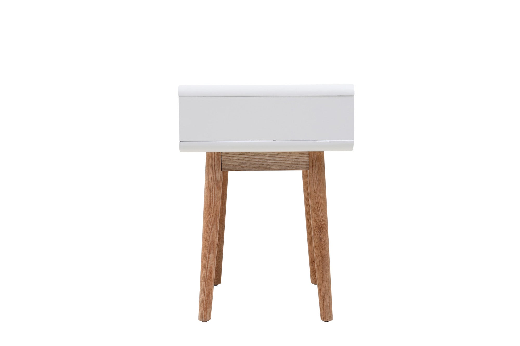 matt white bedside table