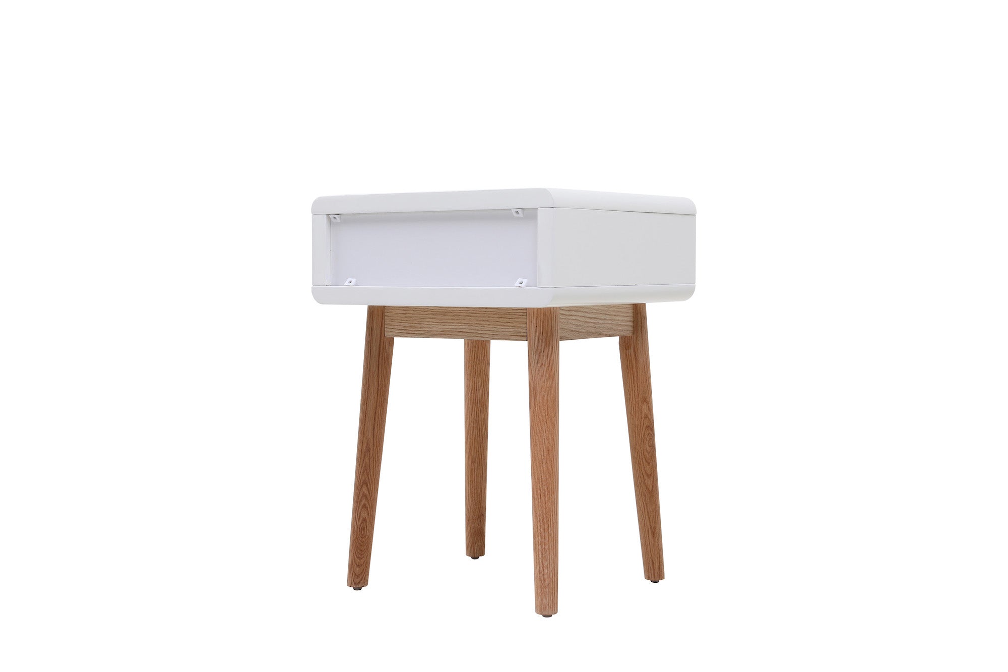 matt white bedside table