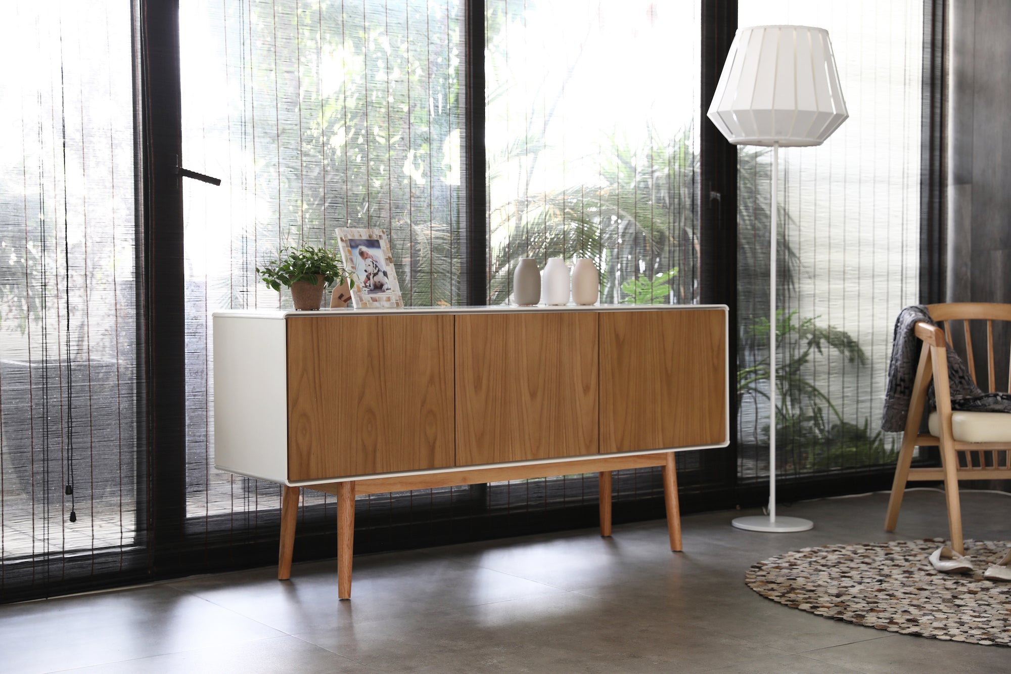 red oak cabinet