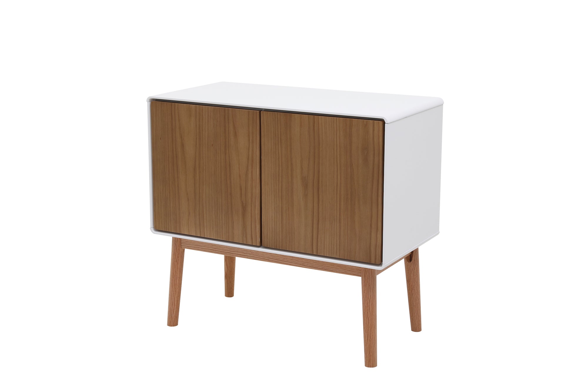 Red oak wood veneer cabinet