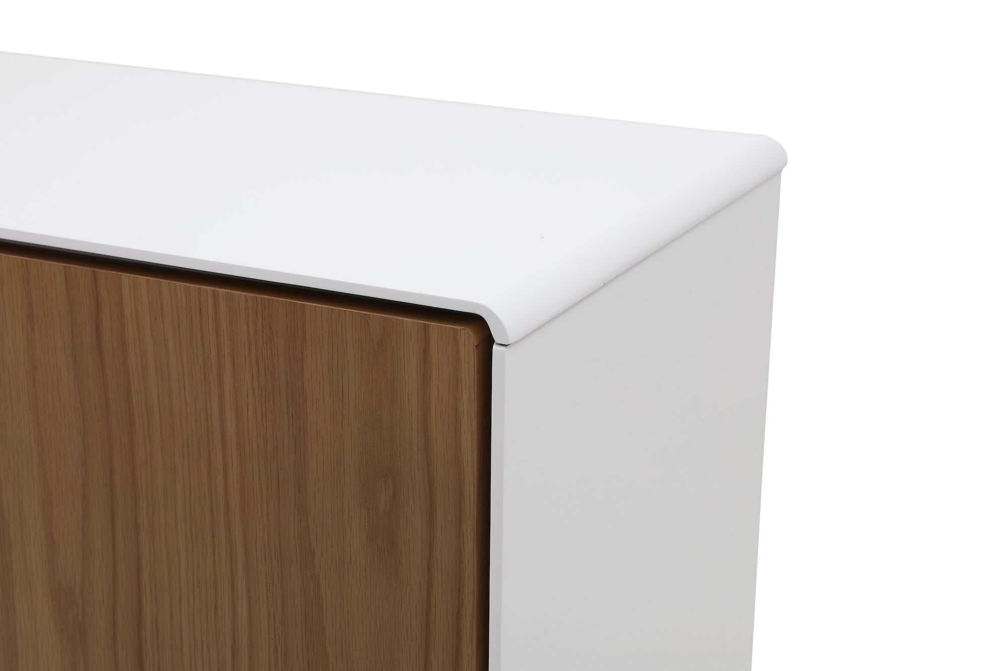 Red oak wood veneer cabinet