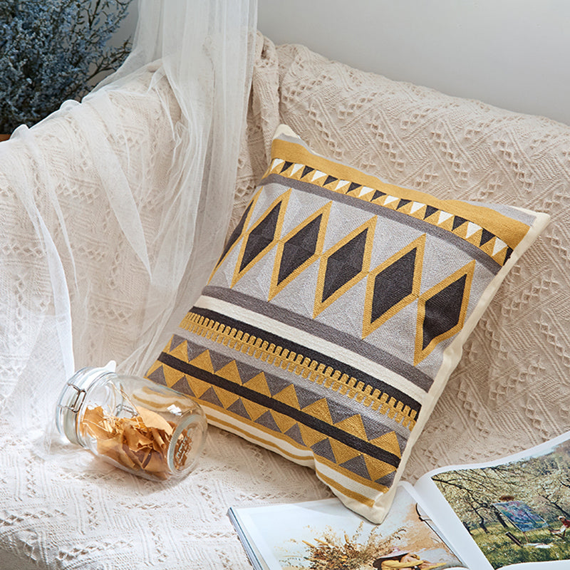 Yellow geometric cushion 2025