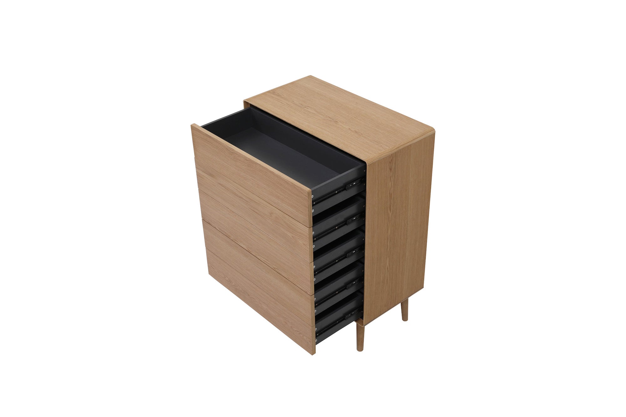 white oak veneer tallboy