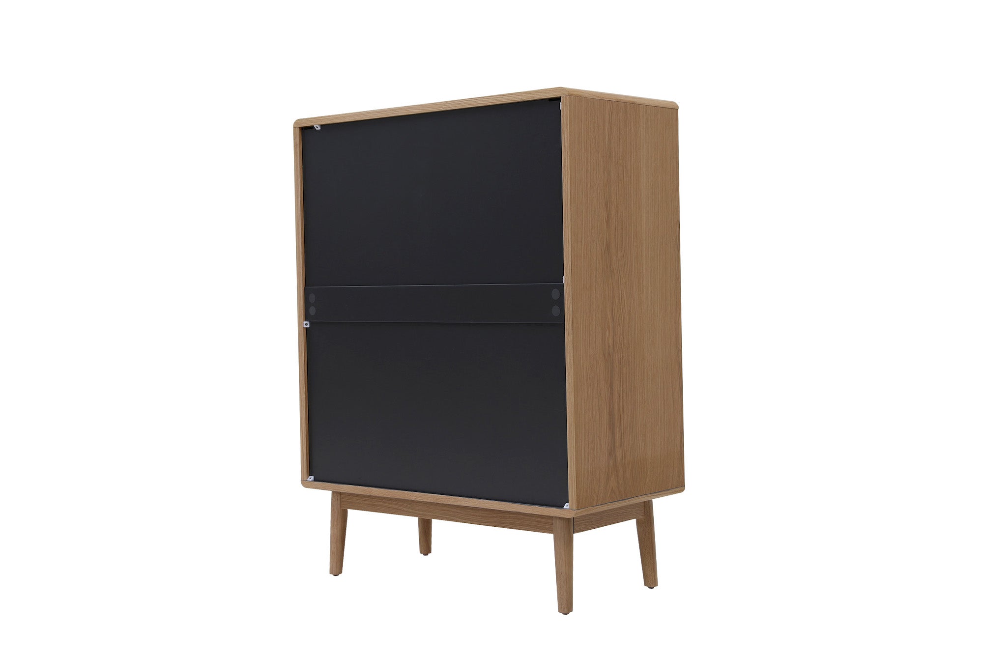 white oak veneer tallboy